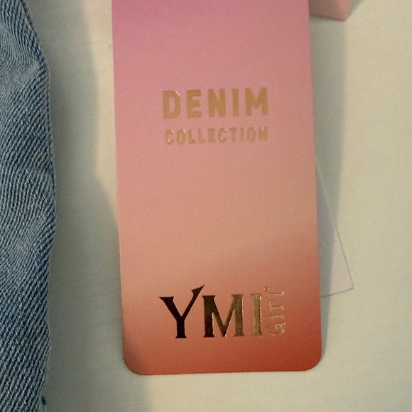 YMI Pink and Gray Denim Vest - Picture 6 of 10